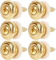 GREENADSCAPE 6pcs Durable Guitar Strap Locks with Buttons Mushroom Head Design for Electric Guitar Bass Smooth Edges for Easy Use and Secure Fit