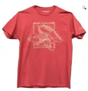 Simms Fishing Everglades Short Sleeve TShirt - Small Red - Tarpon Snook Redfish