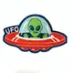 外星人UFO 外套皮夾 皮包 手機 刺繡貼布 電繡貼 背膠補丁 電繡刺繡布章 貼布 布標 燙貼 徽章 (5.1折)
