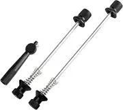 Quick Release Skewer Set - Front and Rear Aluminum Skewers with Anti-Theft Folding Design | Lightweight Locking Skewer Rods for Road, Folding Bikes, Secure Wheel Hub Replacement Kit
