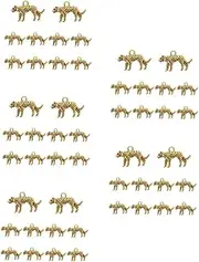 [OHPHCALL] 5sets Leopard Print Diy Jewelry Charms Alloy Necklace Pendants Creative Charms Making for Diy 10pcs*5