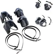 SAHOOSAFETY BDSM PU Leather Bondage Set Restraint Training Knee Brace Dog Training SM Limbs Crawling Restraint System Sex Toy Couples Men Women