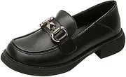 [ZIRIA] Loafers Women Leather Spring Low Heel Casual Shoes Classic Ladies Black Pumps