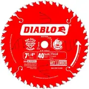 Freud D0740A Diablo 7-1/4 40 Tooth ATB Finishing Saw Blade with 5/8-Inch Arbor