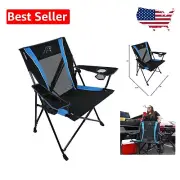 Durable Outdoor Chair - Carolina Panthers Dual Lock Folding Chair, 300 lb Cap