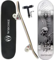 31 Inch Double Kick Concave Skateboard Complete Maple Deck PU Wheels ABEC-9 B...
