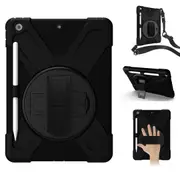 MCC Heavy Duty Strap iPad 10.2 2021 9th Gen Apple Shockproof Case Cover [Black]