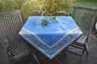 Tablecloth Jacquard Matellase 100x100 CM Blue Paisleyborte Blue from France