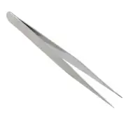 TS-10 Silver Tone 12cm Long Straight Pointy Tweezers