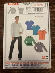 Burda 8208 UNCUT Sewing Pattern, Misses' Jacket, Size 10-22