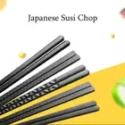 1 Pair Gift Kitchen Chop Alloy Non-slip Sushi Chopsticks Japanese