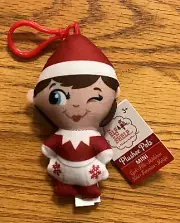 Elf on the Shelf Plushee Pals Mini Winking Girl Key Chain Clip On Ornament NWT