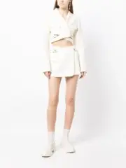 Dion Lee Interlock Blazer Buckle Wrap Mini Skirt