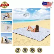 Lightweight Sandproof Picnic Mat with 4 Ground Stakes - Ideal for Summer Fun