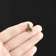BULK 50 Acorn Charms Antique Bronze Tone 3D Too Cute - BC783