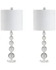 JONATHAN Y Designs Set of 2 Nala 28.5in Crystal Table Lamp