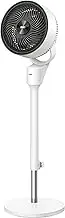 Dreo TurboPoly Fan for Bedroom, 80° Oscillating Standing Fan, 25dB Quiet, 80ft Pedestal Fans for Home Office, 90° Manual Vertical, 3 Speeds, Remote, 34-41" Adjustable Height, Air Circulator