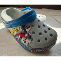 在飛比找蝦皮購物優惠-正版二手Crocs 蜘蛛人童鞋（尺寸C8 15公分 )