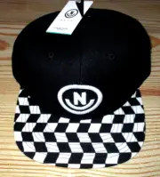 MENS NEFF BLACK CHECKER CAP SNAPBACK ADJUSTABLE HAT