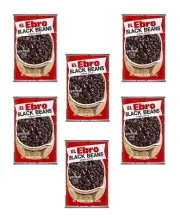 6-Pack El Ebro Cuban Style Black Beans – 15 oz Cans Fully Seasoned Ready to eat