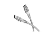 Goobay USB-C(TM) Supersoft Textile Cable with Metal Plugs 1 m for Smartphone/Tablets/Laptops - White