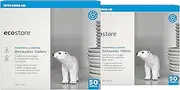Ecostore Dish Tabs 2x Multi Pack - Dishwasher Tablets 2x 1kg/50-tablet packs, Clean dishes, Vanish and Streak Free, Cuts Through Grease, Sparkling Dishes
