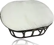 Double Papasan Chair Cushion Covers Only, Outdoor Indoor Cushion Waterproof Slipcover for Double Papasan Wicker Egg Chair, Internally Fixed Removable Zippered Outdoor,Beige,67 * 47in