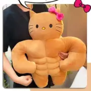 Buff Hello Kitty | Sanrio Kawaii Muscle Plush Funny Doll 45Cm