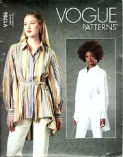 Vogue V1786 Misses XS to XL Tunic Top and Belt Uncut Sewing Pattern