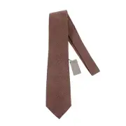 Tom Ford NWT Silk/Linen Blend Neck Tie in Light Orangey Brown/Black/White
