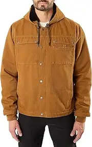 [Smith's Workwear] Men's Sherpa-Lined Duck Canvas Hooded Work Jacket