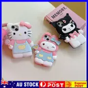 For iPhone 15 Pro Max 14 13 12 11 XR 3D Cute Hello Kitty Kuromi Shockproof Case