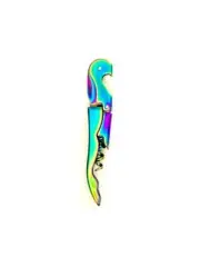 Rainbow Plated Corkscrew Hinged Bartenders Waiters Corkscrew Wine Opener