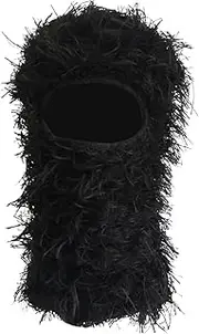 [Tadill] Balaclava Hood Full Face Mask Soft Neck Warmer Headwear Balaclava Ski Mask Winter Hat for Fishing Outdoor Sports Men Women, black