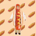 HOT DOG COSTUME FOR KIDS 有趣的食物角色扮演派對舞台表演萬聖節裝扮套裝