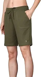 [icyzone] Women's Workout Lounge Bermuda Shorts Athletic Running Sweat Shorts with Pockets