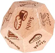 ERINGOGO Meal Decision Multi Sided Food Decider for Fun Dining Experience Party Accessory for Food Choices and Date Ideas Wooden for Planning