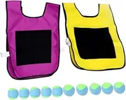 NOLITOY Sticky Jersey Vest Tossing Fidget Foam Ball Vest Party Group Toss Sticky Balls Soft Babies Sticky Game Vests Balls Pop