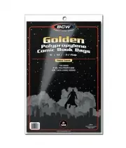 200 BCW Golden Age / Era Comic Book 2-Mil Archival Poly Bags - THICK - 8 x 10.5