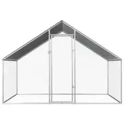 Large Outdoor Chicken Cage Coop Chook Hen House Galvanised Steel Bird Aviary