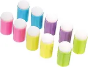 NUOBESTY Finger Painting Ruler Templates Ink Tool 10pcs Rubber Stamp Applicator Tool Dauber for Random Color
