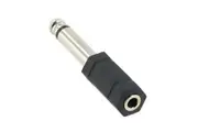 Audio Adaptor 3.5mm Mono Socket - 6.35mm 1/4" Mono Plug