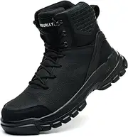 [Dajingkj] Steel Toe Shoes for Men Women Work Lightweight Safety Shoes High-Top Hiking Boots Anti-Smashing and Anti-Puncture