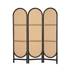 Artiss 3 Panel Room Divider Screen Partition Privacy Foldable Stand Rattan Brown