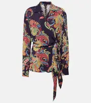 [Etro] Etro Printed wrap top AU 14 multicoloured