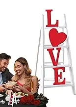 Valentines Day Ladder - Desktop Love Ladder Decor,Valentine's Day Sign Love Ladder Table Decor for Desk Mantle Shelf Wedding Home Decorations