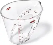 OXO Good Grips 60 ml Mini Angled Measuring Jug, Transparent/Red
