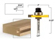 1/4" Slotting Cutter Router Bit Assembly - 1/4" Shank - Yonico 12107q