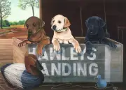 Dog Art Print George Griffith Berts Babies Labrador Puppies 1996 25x18