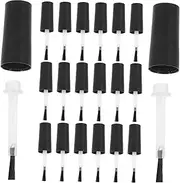 OHPHCALL Nail Polish Bottles Brush Caps 20pcs Replacement Brush for Nail Polish Bottles Easy Application Soft Bristles